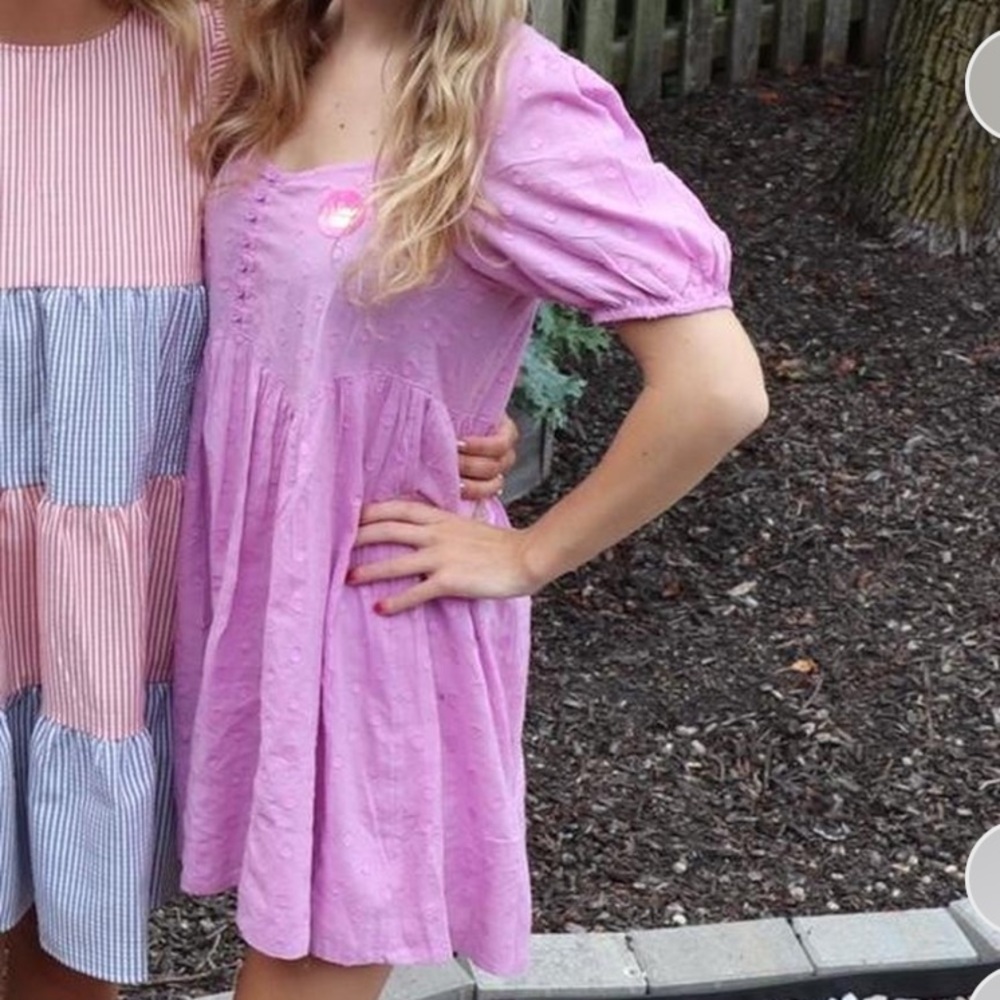 Urban Outfitters Pink Polka Dot Mini Dress